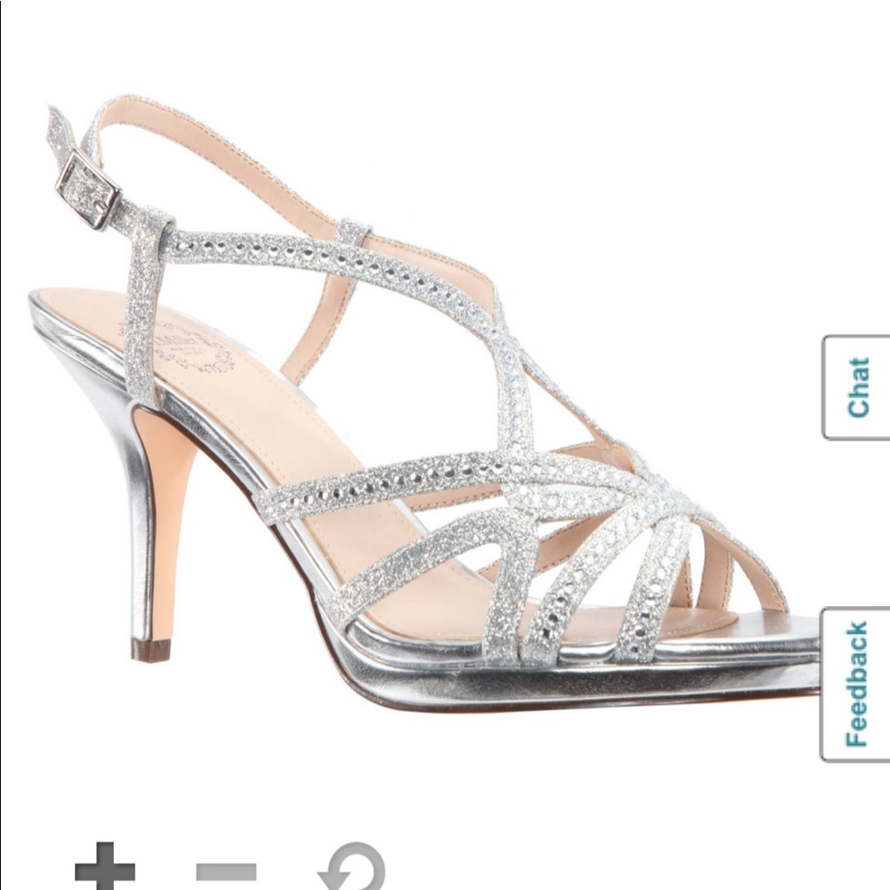 Silver Nina Heels